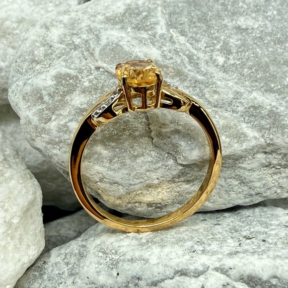 Brazilian Citrine Ring 1.25CTW 14K YG Over 925 Silver Sz 9 NWT - Picture 15 of 16